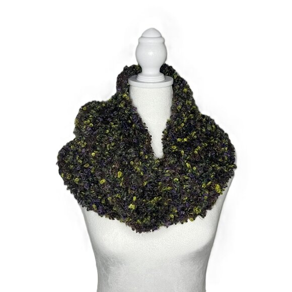 Hand-Knit Sonoma Life + Style Infinity Soft Scarf Multicolor Boucle Yarn - Picture 1 of 5